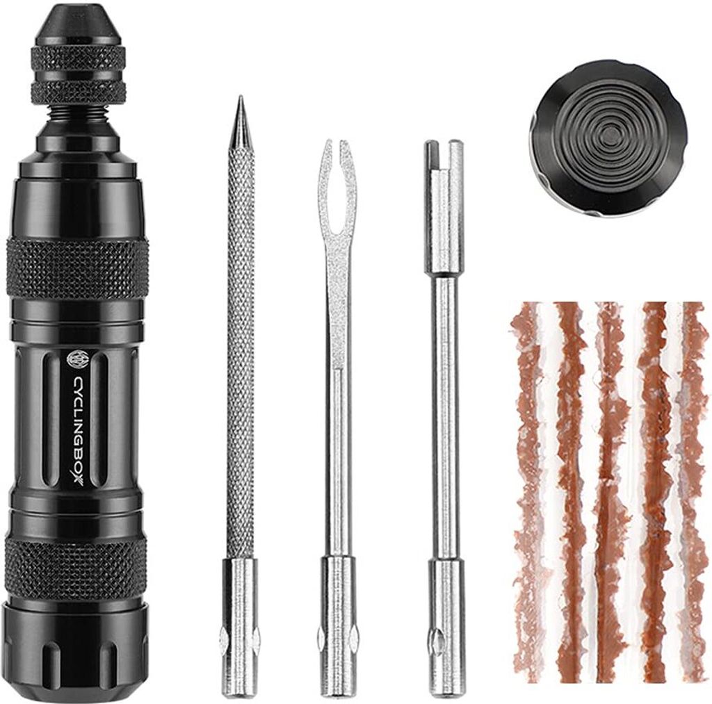 Reparaturset für Laufräder, Tubeless Werkzeug Set, Tubeless Reifen Reparatur Werkzeug Set für Rennrad, Mountainbike, Road Bike, MTB