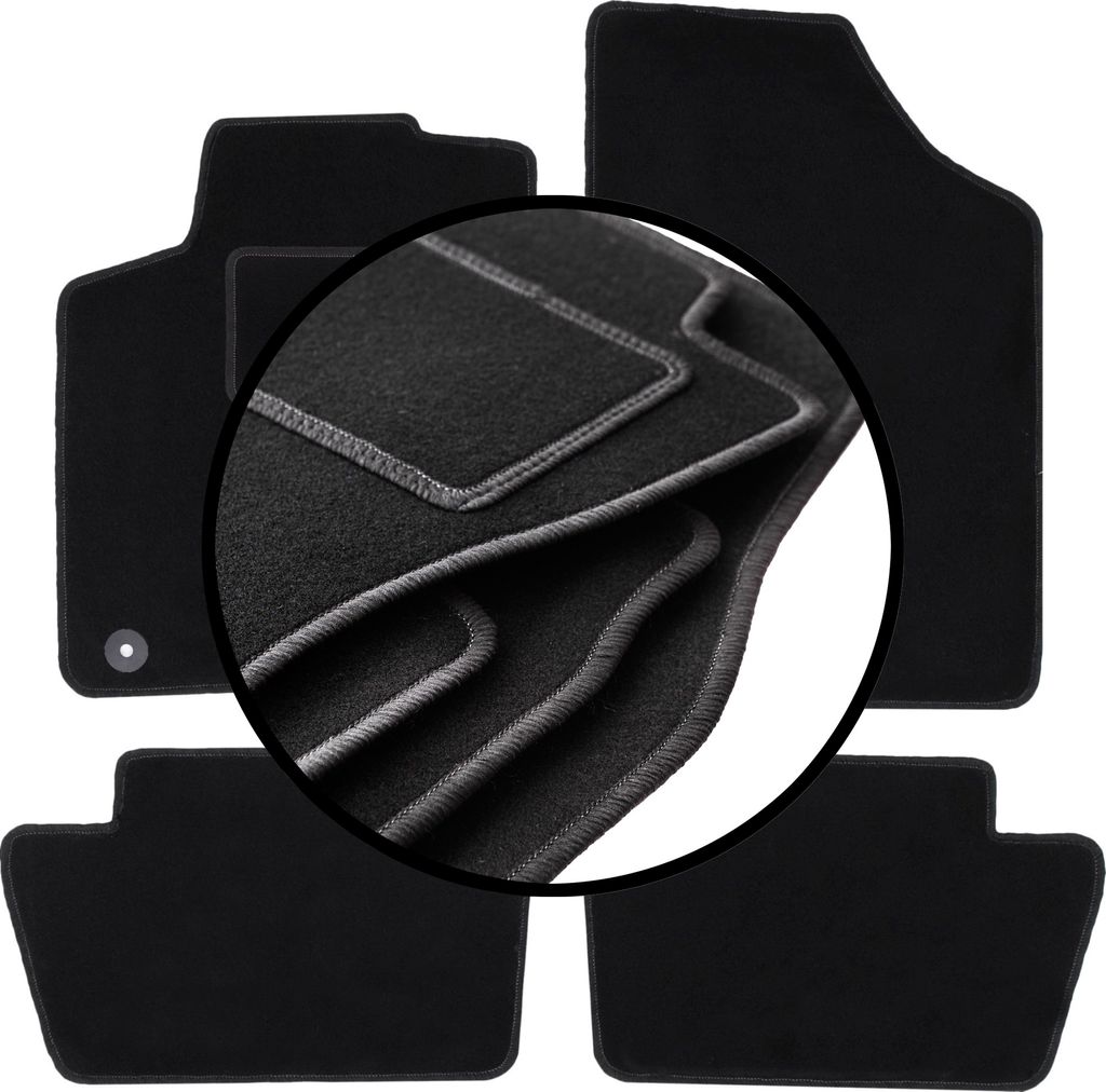 Komplettset Veloursmatten für: Peugeot 307 Fließheck, Kombi, SW (2001-2009)