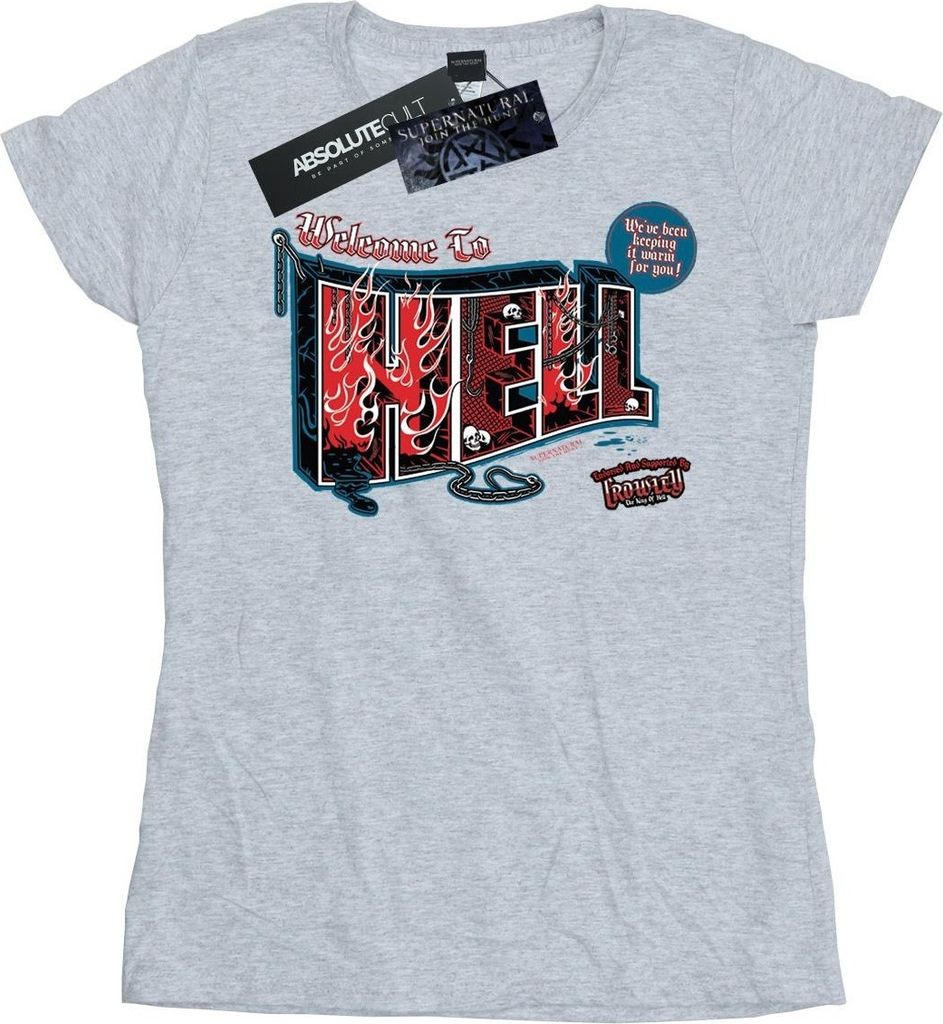 Supernatural - "Welcome To Hell" T-Shirt für Damen BI40609 (XXL) (Grau)