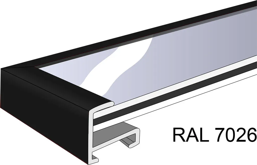 Cornice in metallo di qualità 80x120 cm, colore nero per immagini, poster, portafoto, puzzle. La cornice è dotata di plexiglass antiriflesso e cerniere variabili - 2