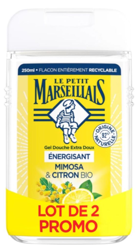 2 X Le Petit Marseillais douchegel 250ML MIMOSA & CITRON Image du produit 