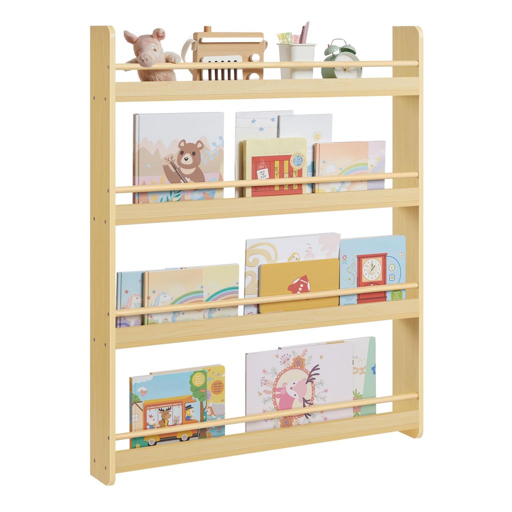 SONGMICS Bücherregal Kinder, Kinderregal mit 4 Ebenen, Produktbild 