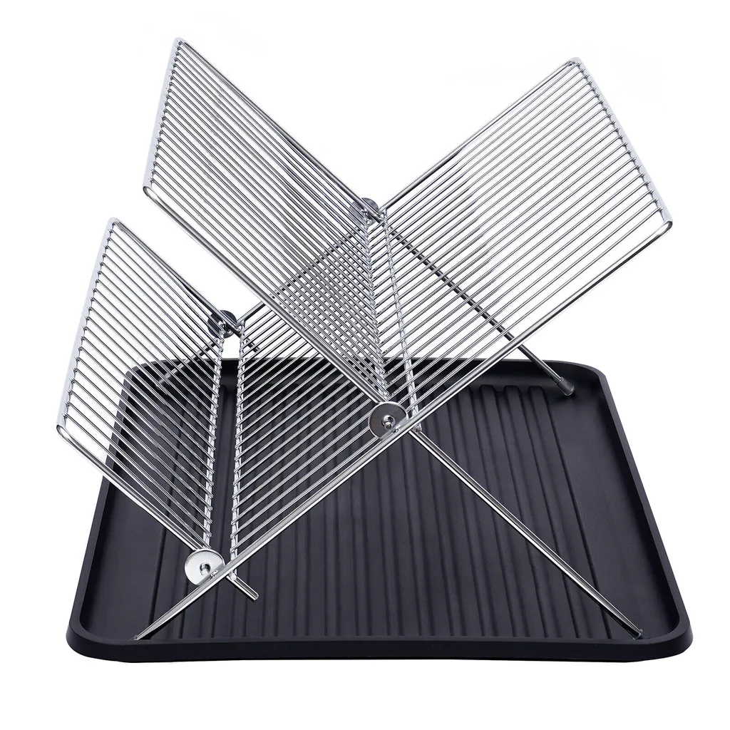 Égouttoir à vaisselle vertical inox compact pour assiettes et bols 45cm - 5