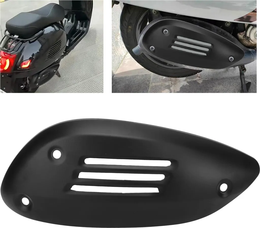 Rénovation Vespa GTS : cache-échappement noir pour silencieux 2013-2021
