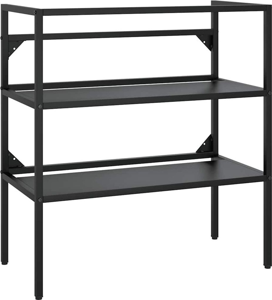 vidaXL Rám umývadla do kúpeľne čierny 79x38x83 cm železo Obrázok produktu 