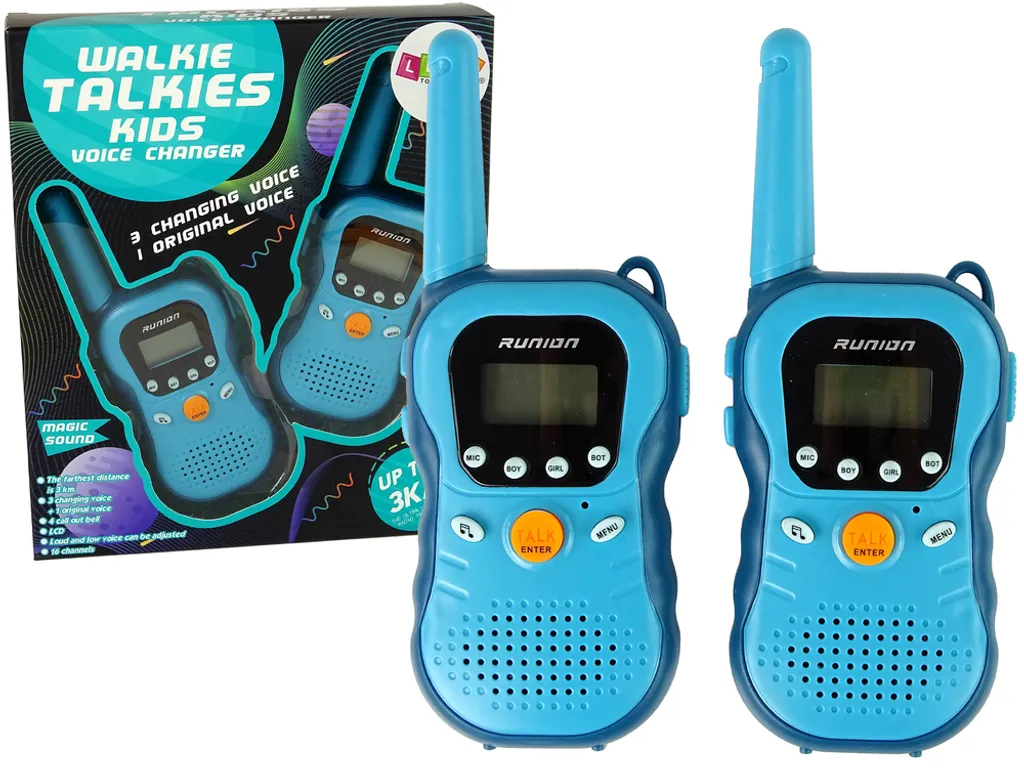 Talkies-walkies pour enfants bleu, jouet radio éducatif de plein air