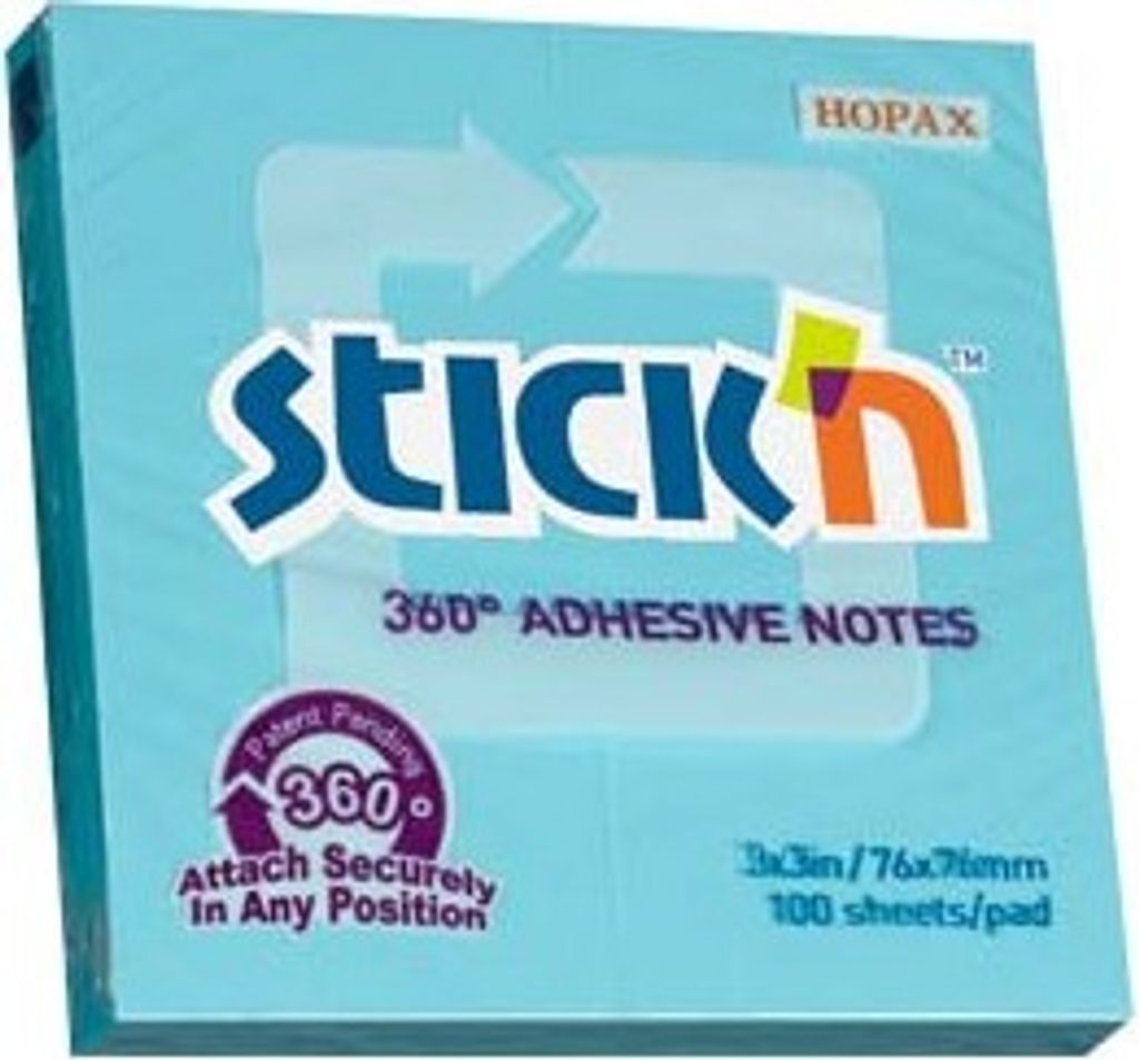 Haftnotizblock 76 x 76 mm, blau, 100 Blatt