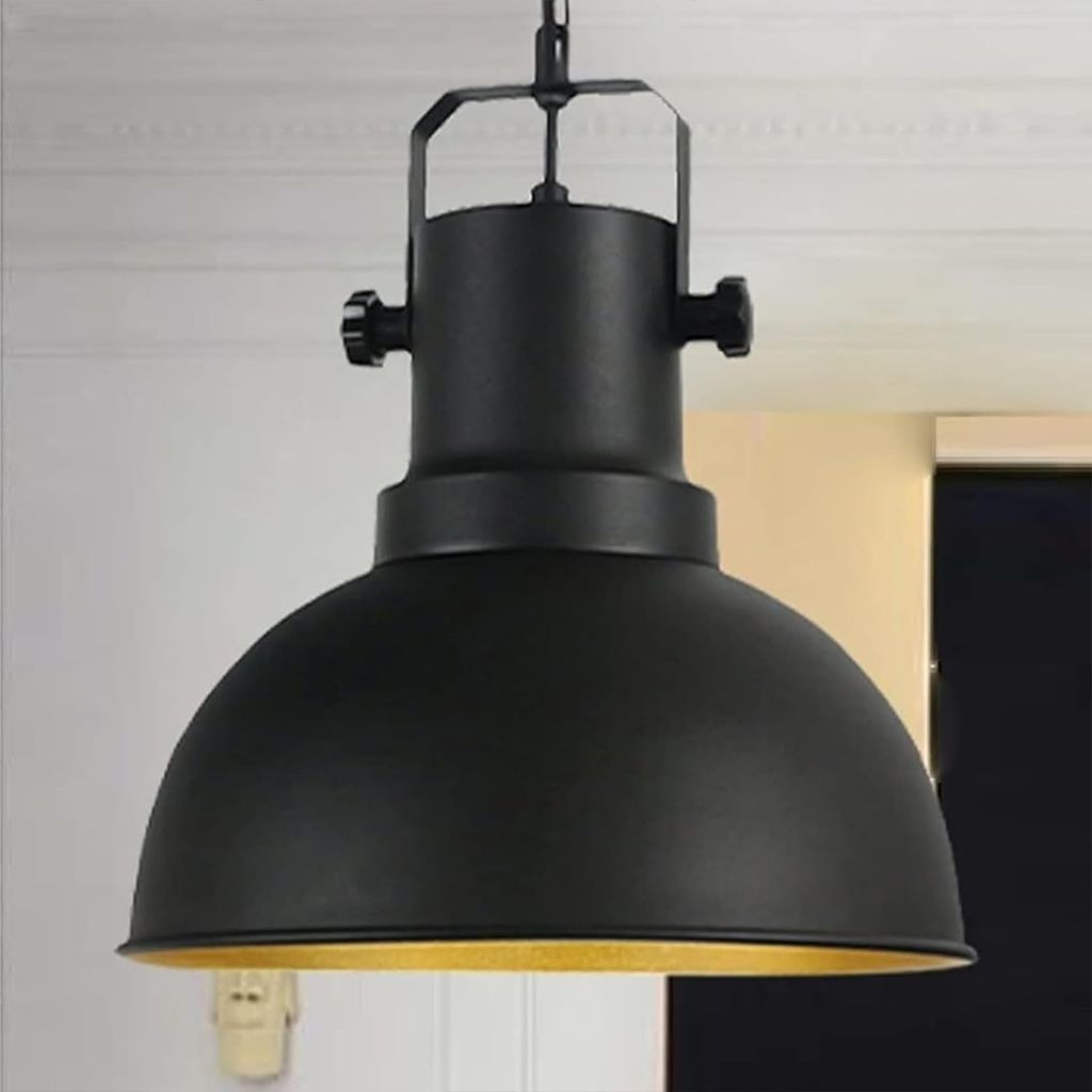 Hängelampe I Ilias I Pendelleuchte Schwarz Metall Vintage Lampe