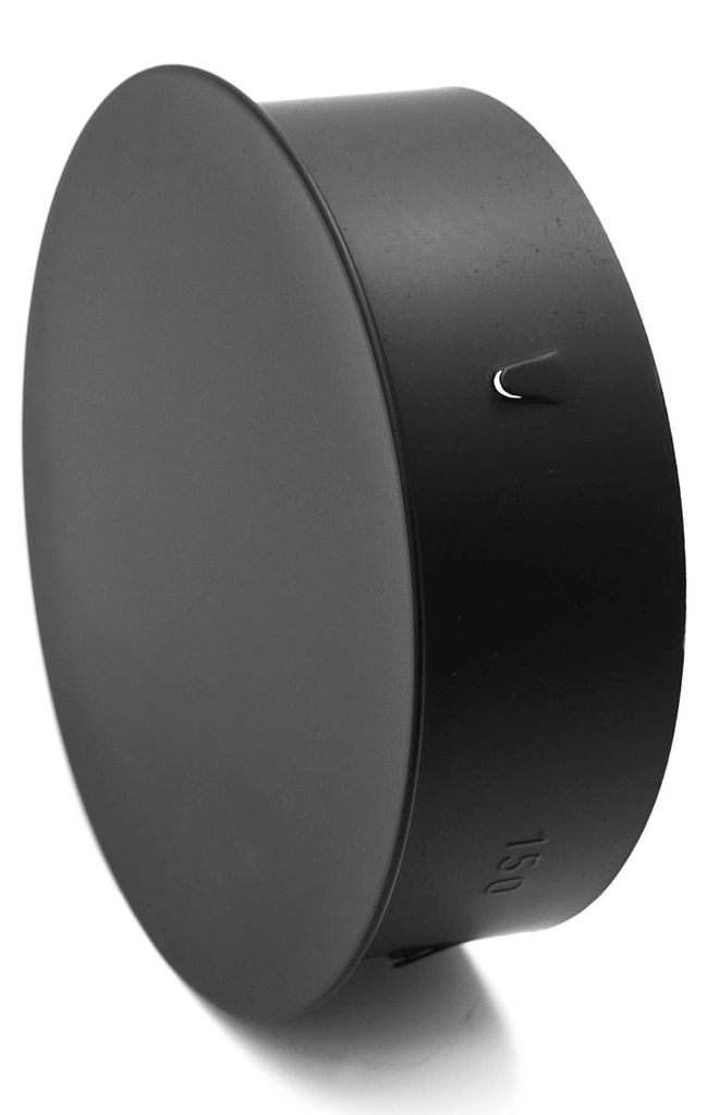 Raik Basic Blindkappe 150mm schwarz für Rauchrohr / Produktbild 