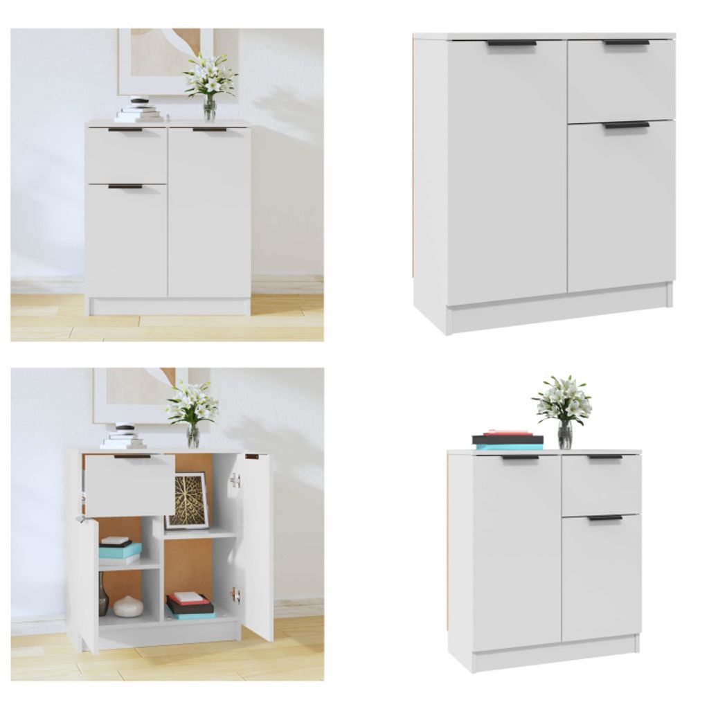 vidaXL Sideboard Weiß 60x30x70 cm Holzwerkstoff - Sideboard - Sideboards - Schrank - Sideboard Schrank