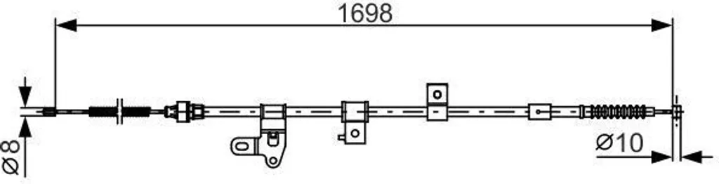 Câble de Frein à Main Bosch 1 987 482 346 pour Corolla E12 et IQ J1