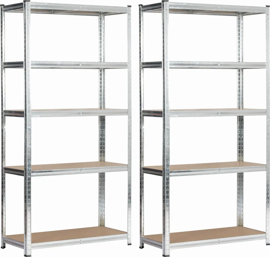 Rayonnage Métallique 10 Niveaux Argent 180 cm pour Garage et Cellier