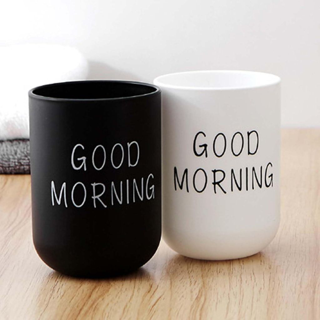 Set mit 2 Kunststoffbechern (330 ml) für Zahnbürsten, für Zuhause, Reisen, Kinder und Erwachsene