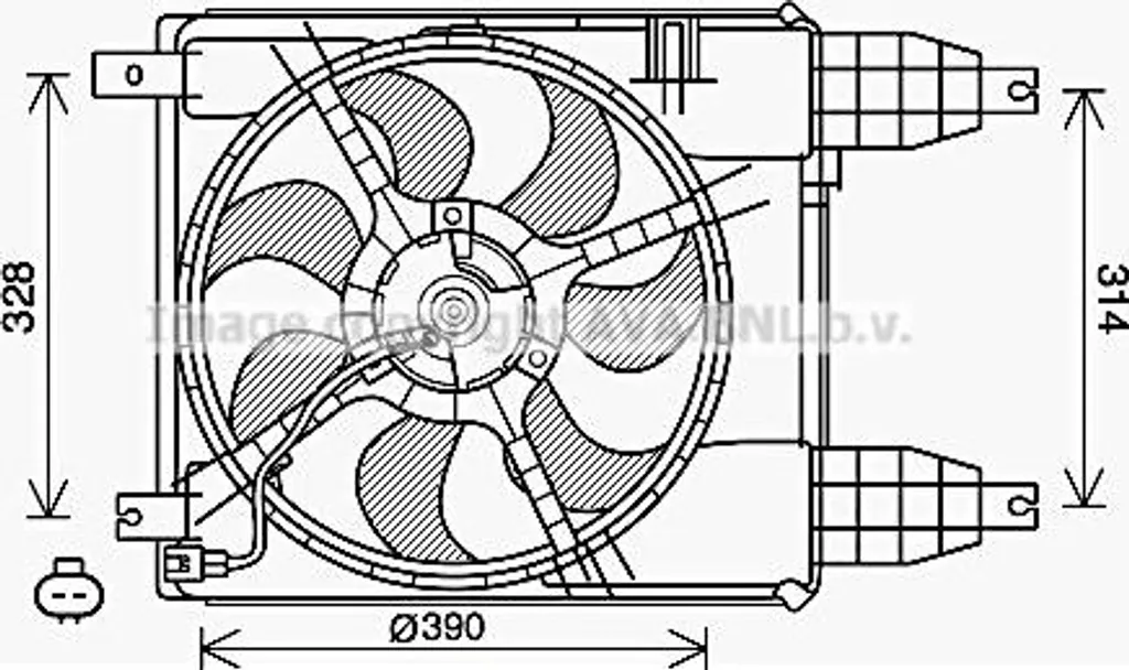 Ventilateur AVA CT7504 OE 94567001 compatible avec Chevrolet Aveo