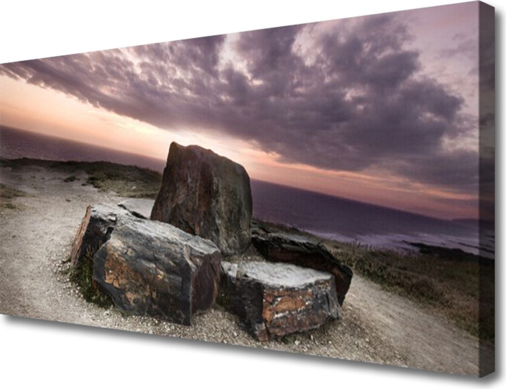Tulup Leinwand-Bilder 100x50 Wandbild Canvas Kunstdruck Felsen Landschaft