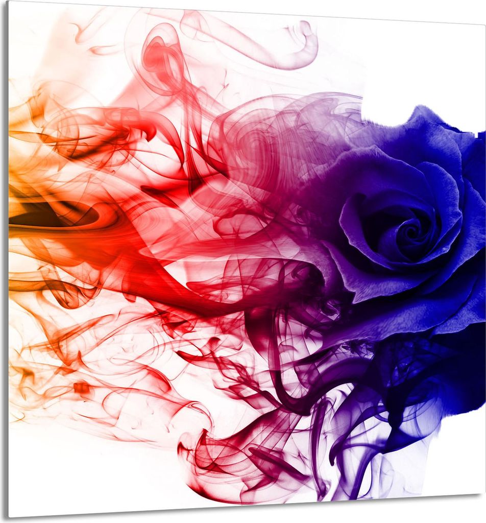 GLASPLATTE FÜR KÜCHE 60x65 Rose