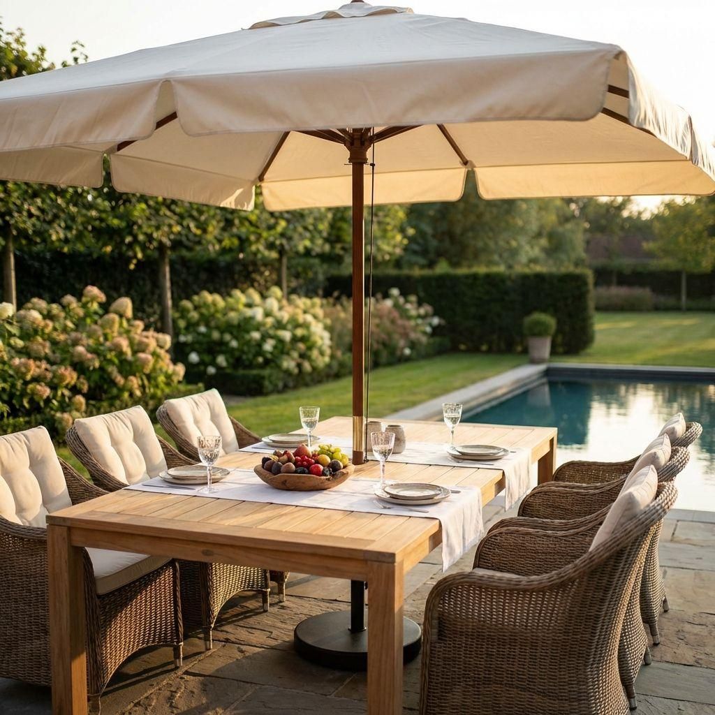 Milani Home - ombrellone da giardino 3 x 3 m palo centrale Immagine del prodotto 