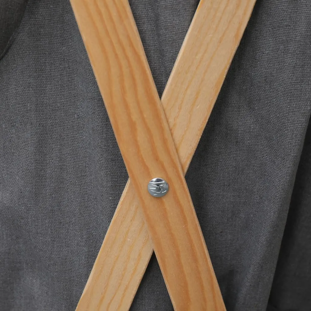 Fini le désordre : Panier à linge pliable Gris en Bois compact et chic - 5