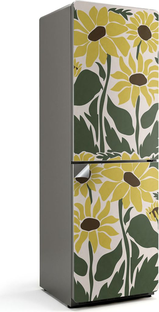 Licht und Schatten auf Stoff – Kühlschrank Aufkleber – Klebefolie Kühlschrank – Kühlschrank Nachbildung – Kühlschrankfolie selbstkleben...