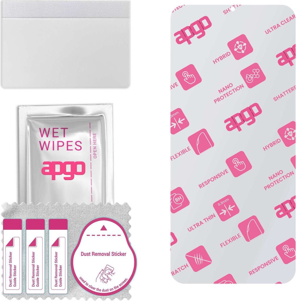 apgo Ultra-klar Hybrid Schutzglas kompatibel mit Honor X8 5G, Flexible Nano Glass, toller Ersatz für Hartglas, kratzfester Displayschutzglas, Disp...