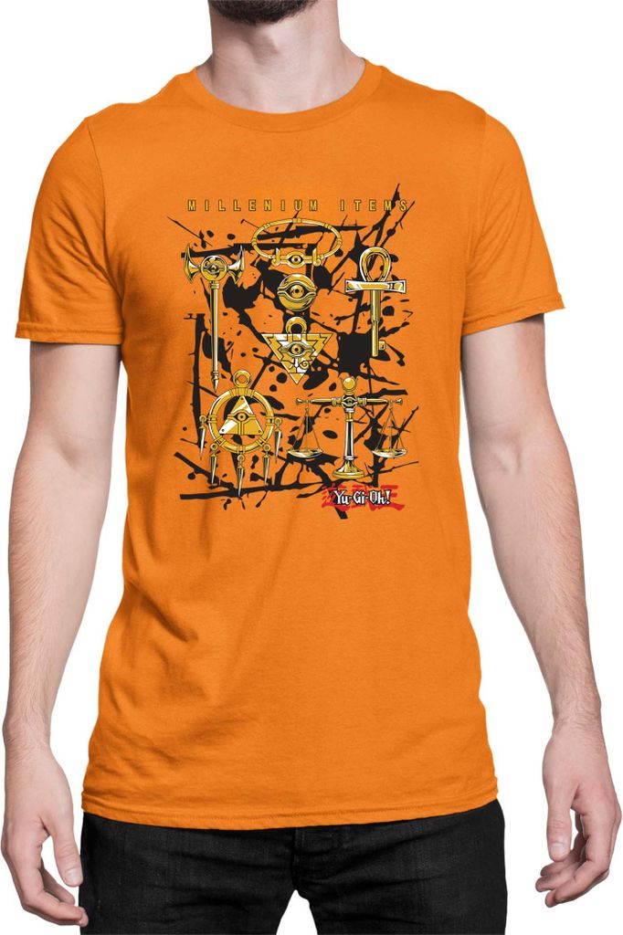 Herren T-Shirt Japan Manga Anime Comics Yu Gi 020, Man L / Orange