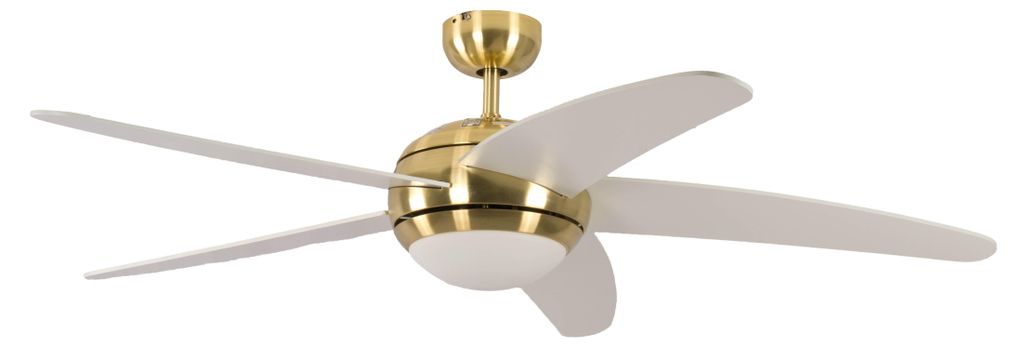 Stropný ventilátor Melton mosadz / biela 132 cm s Obrázok produktu 