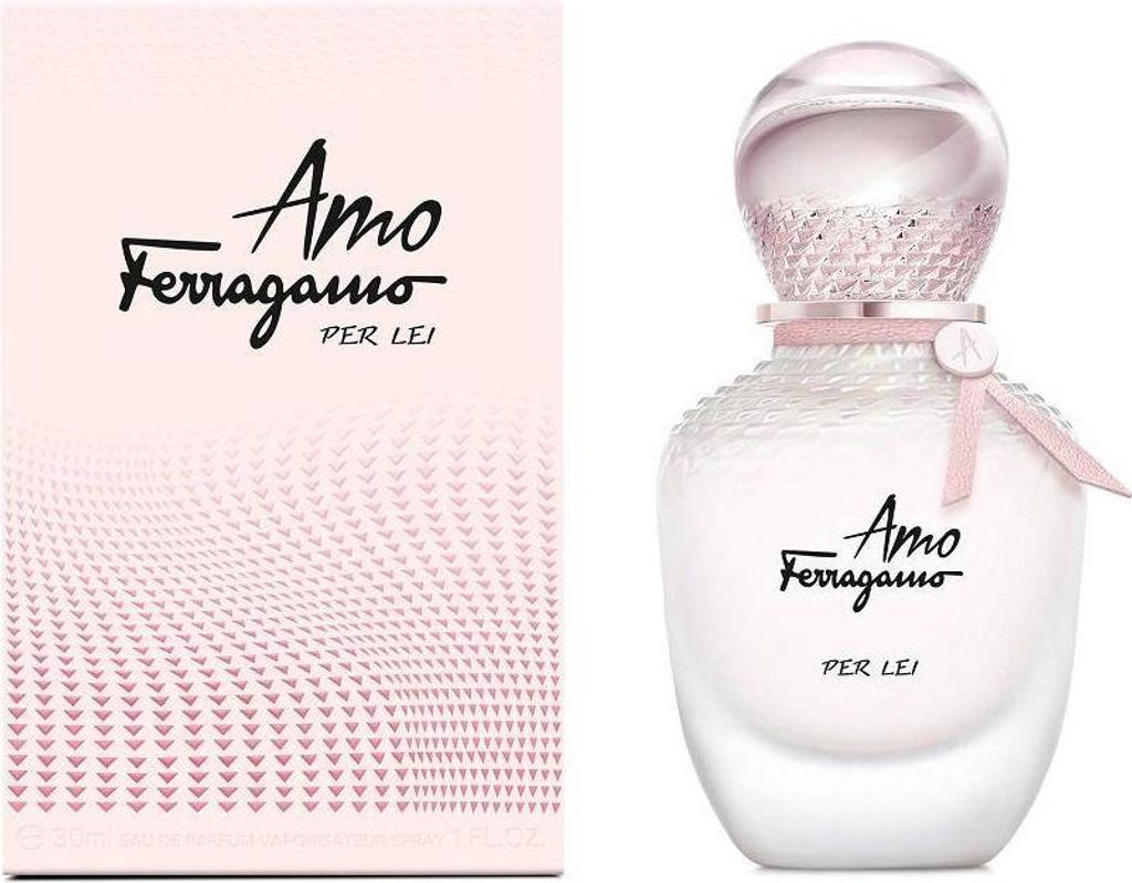 A perfume bottle and its box are displayed side-by-side against a white background.