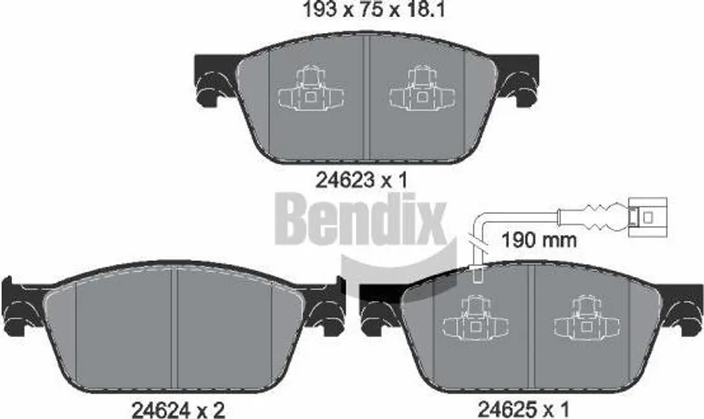 Finis les bruits de freinage : Plaquettes BENDIX 7E0698151 pour Multivan