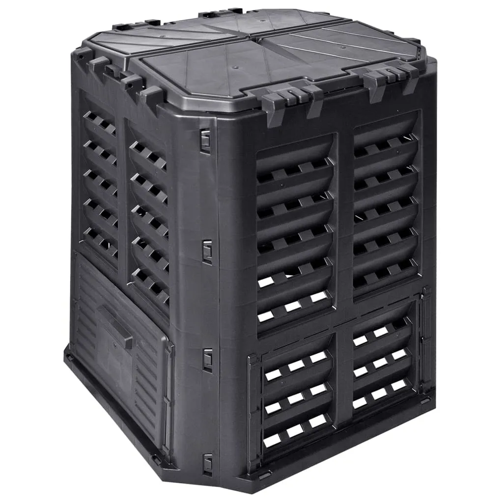 Composteur de jardin vertical 360L bac à compostage thermique vidaXL noir