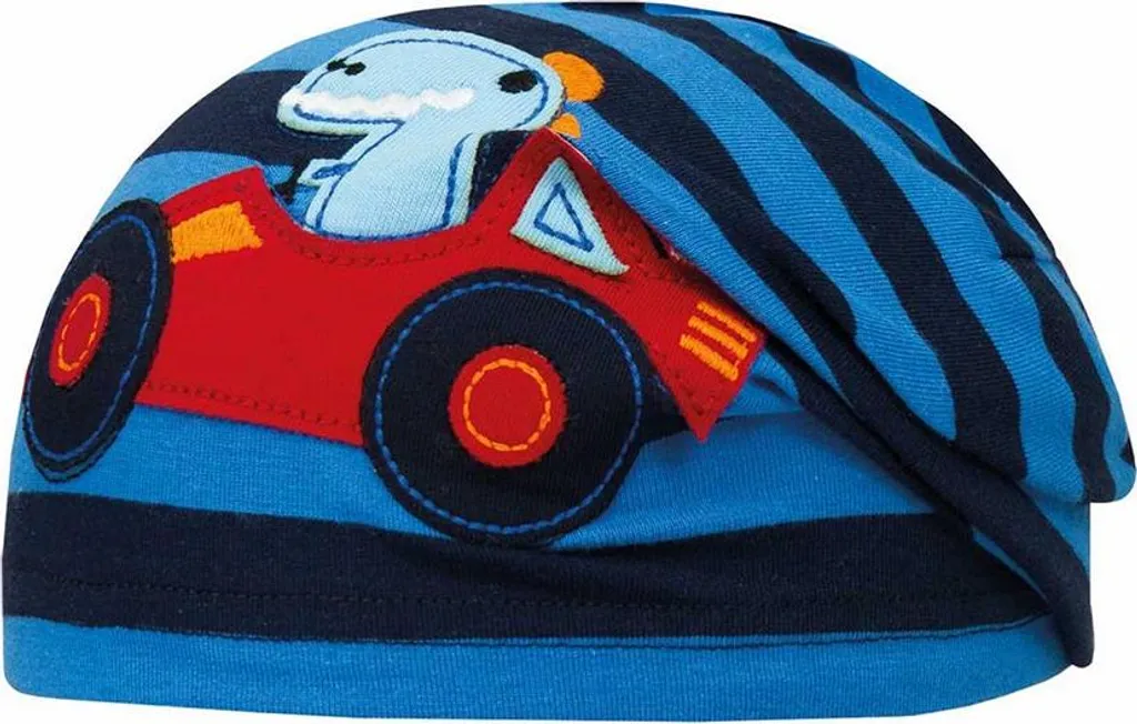 Cappello da bambino, blu, a righe, auto, Döll