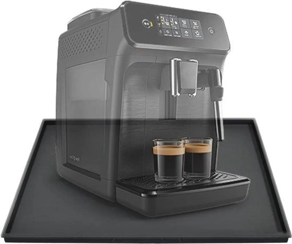 Tapis à café en silicone noir avec socle antidérapant pour barista pro