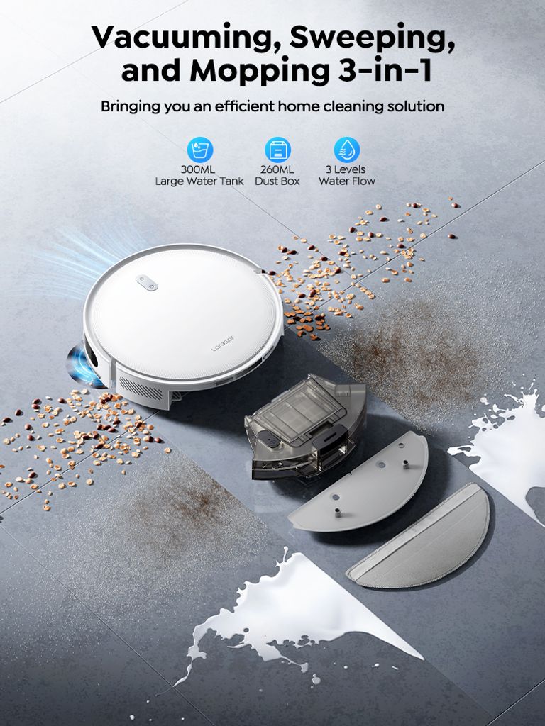 Laresar L10 Robot Odkurzający , transformacyjna technologia Zdjęcie produktu 5