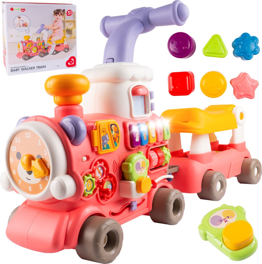Malplay Laufwagen Zug Waggon Pusher Lauflernhilfe Spielzeug Produktbild 