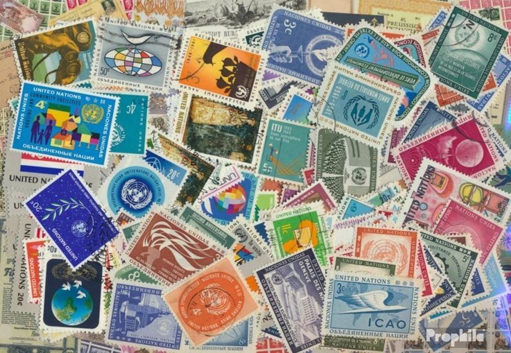 Briefmarken UNO - New York 200 verschiedene Marken