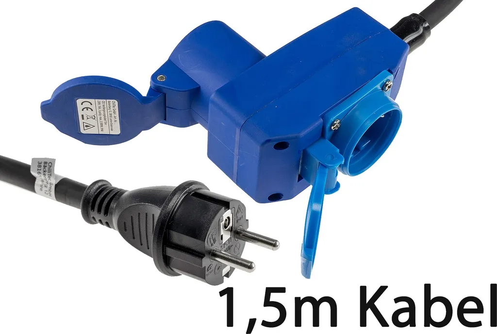 Adattatore Angolare CEE 230V IP44: Energia per il tuo VanLife 1.5m