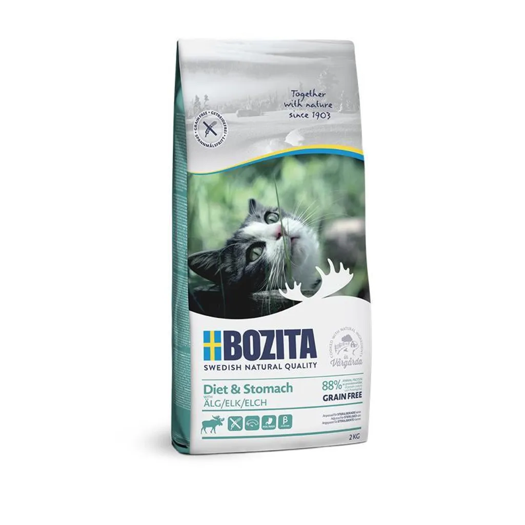 Cibo Gatto Bozita Diet & Stomach Alce 2kg | Purezza dalla Svezia
