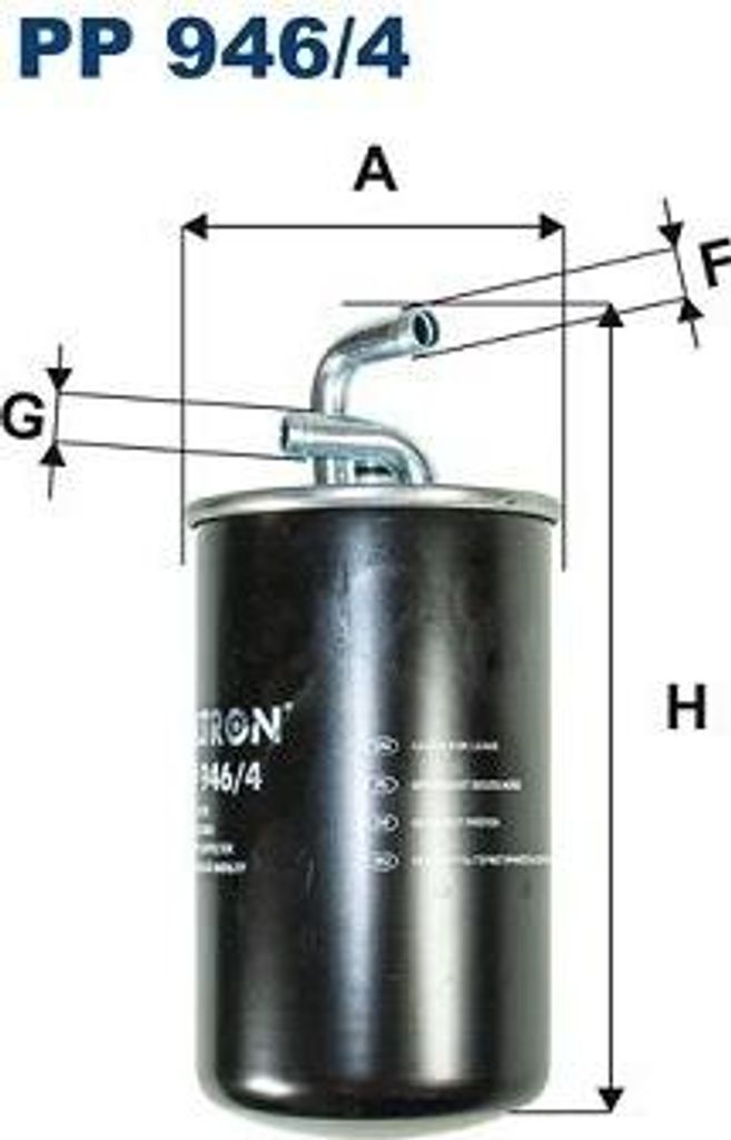 FILTRON PP 946/4 Kraftstofffilter OE 05085581AC kompatibel mit Patriot, Compass, Sebring