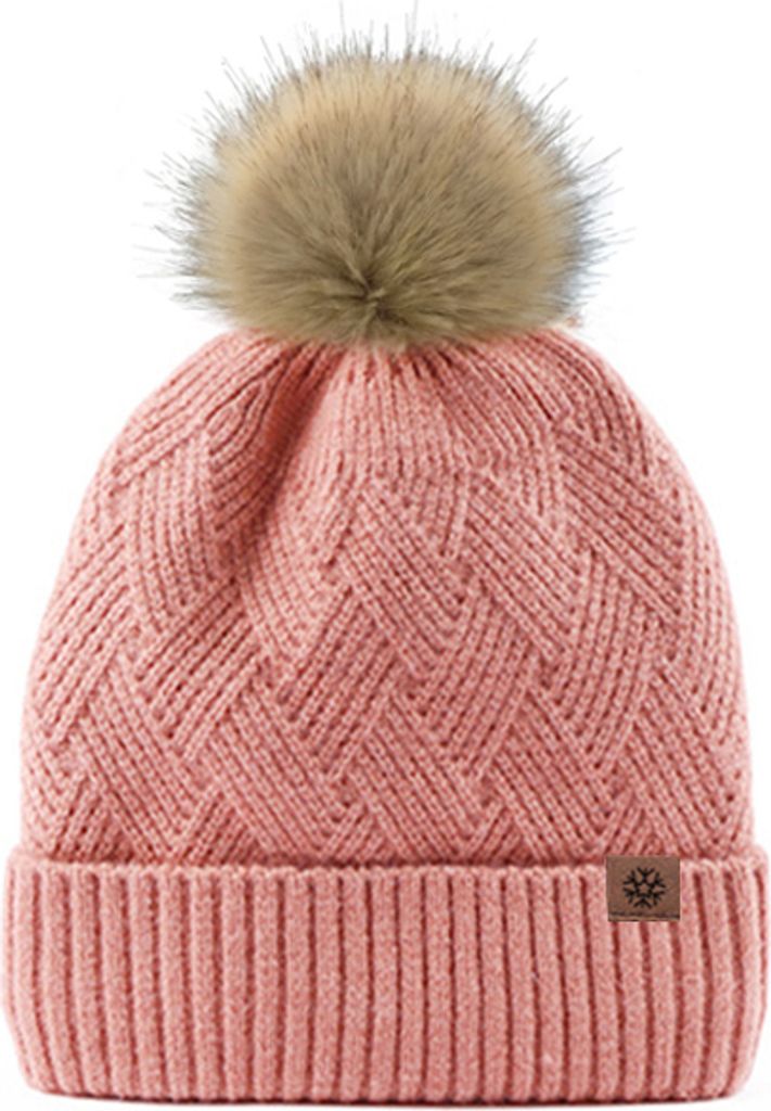 Winterwarmer Strickschal, Beanie-Mütze und Handschuhe im Set, weicher Stretch-Hut mit weichen Bommeln, Schal und Fäustlinge für Herren und Damen...