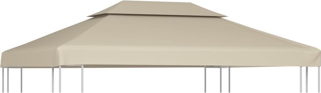 Bâche de toit de pavillon de rechange 310 g/m² Beige 3×4 m Image du produit 
