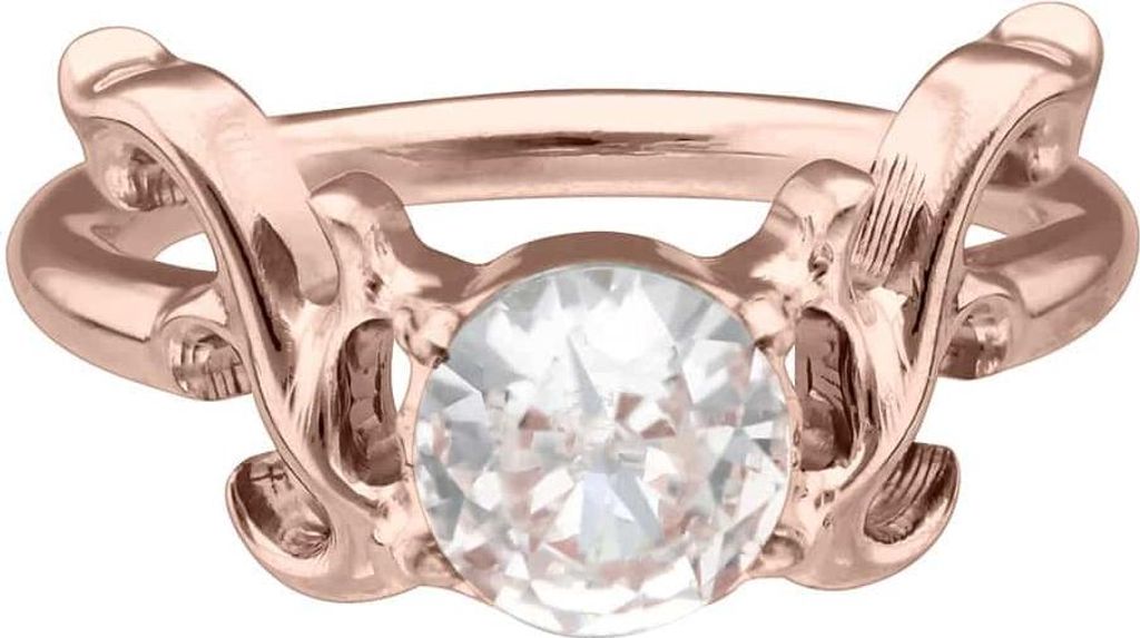 Ohrpiercing, Nasenpiercing, Septum Piercing Chirurgenstahl Segmentring Clicker KRISTALL + GEWEIH RoséGold Innendurchmesser: 8 mm