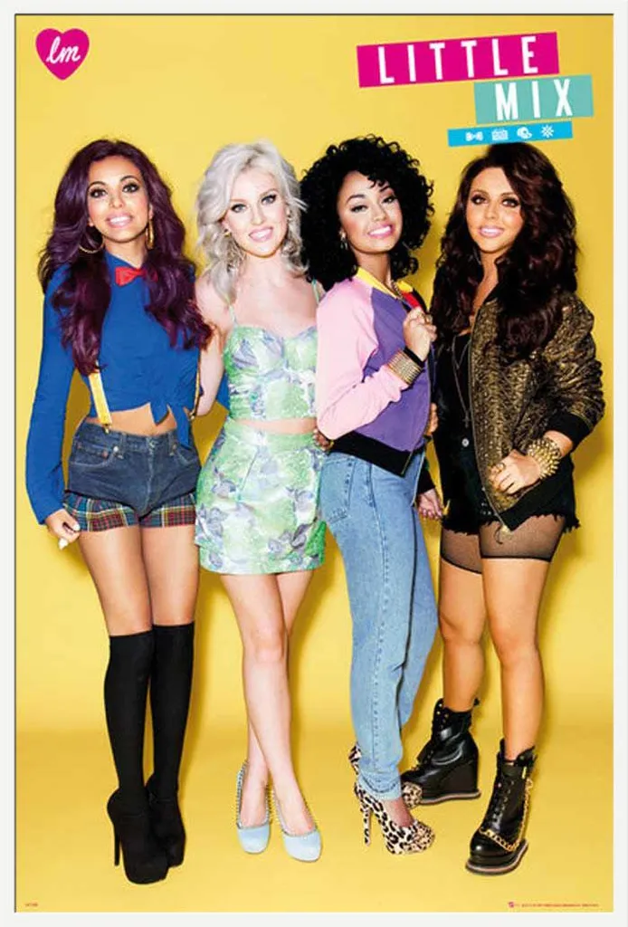 Little Mix Affiche Groupe avec cadre blanc Shinsuke Maxi en acrylique