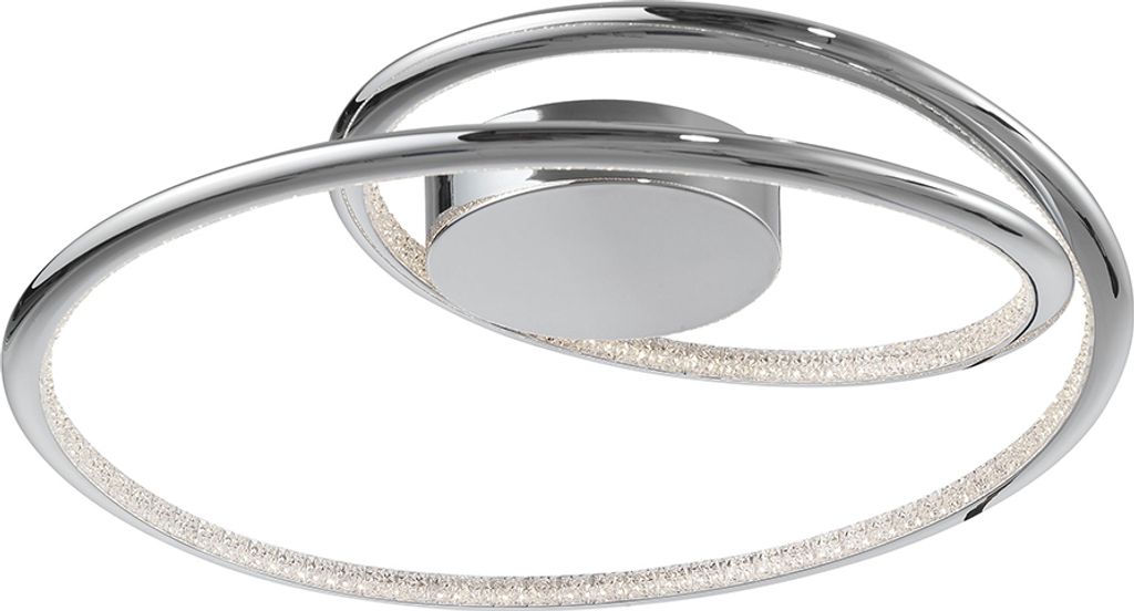 Nova Luce PLASENCIA LED Deckenleuchte Chrom 27W Warmweiss 11,5x49,5cm 81007201