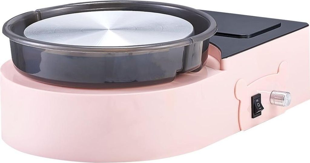 Mini-Töpferscheibe Elektrische Töpferscheibe für Kinder und Erwachsene 158 mm Rosa