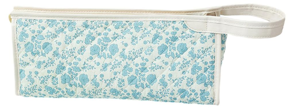 Gesteppte Haartrocknertasche mit Blumenmuster, Reise-Aufbewahrungstasche mit Griff, niedlicher tragbarer Organizer für Haartrockner und Zubehör