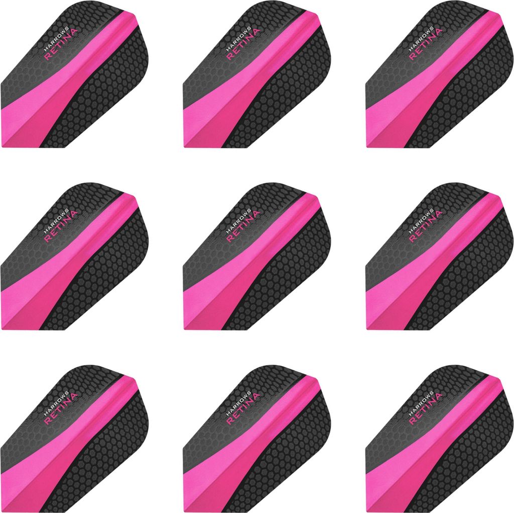 Harrows Retina Dart Flights Slim 100 Mikron Pink | 3 Sets = 9 Flights