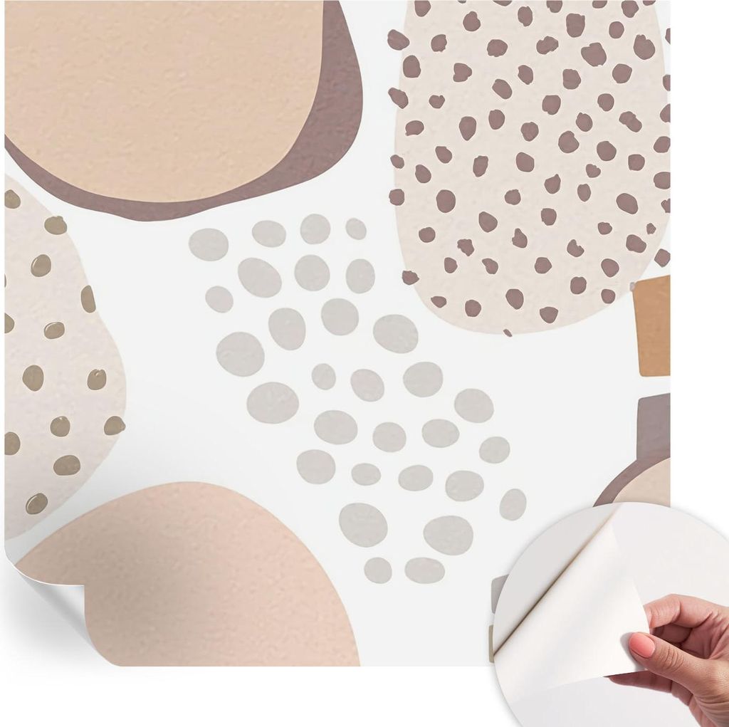 Selbstklebende Wandtapete - Dekorative Tapete für Wohnzimmer - Klebefolie für Wandbilder - Tapetenfolie für Wanddekoration - 250x250 cm - Feine ...