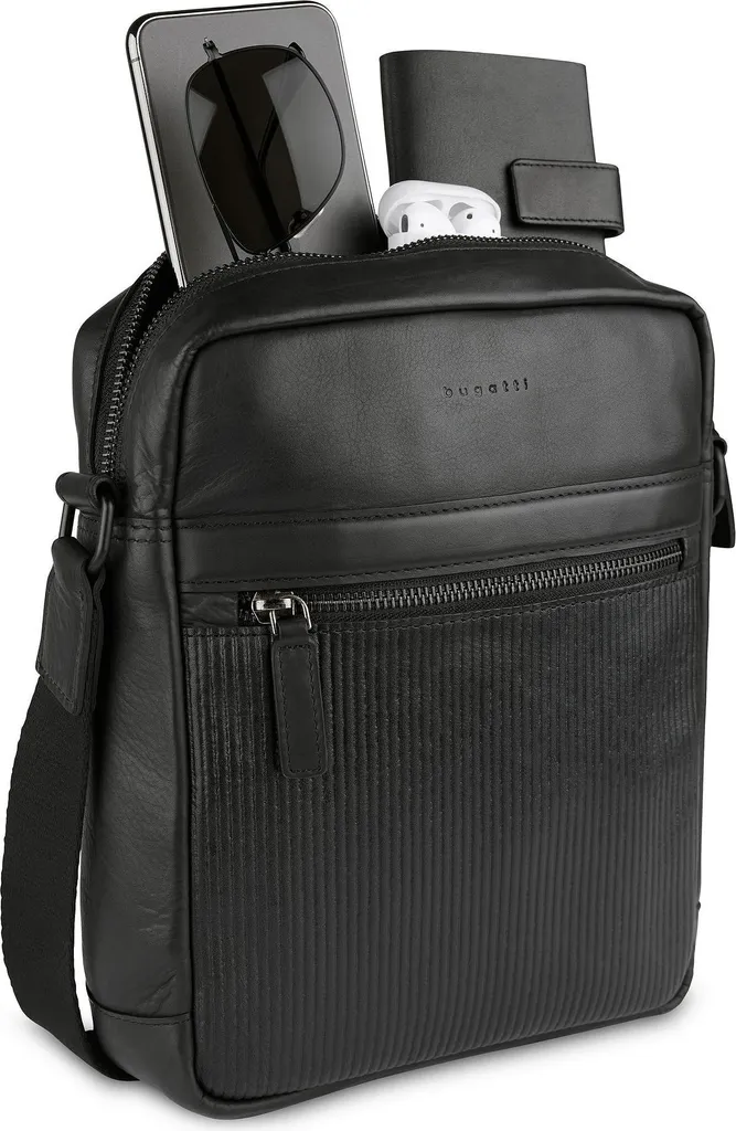 Borsa a Tracolla bugatti Joel Nero - Perfetta per Viaggi e City - 7