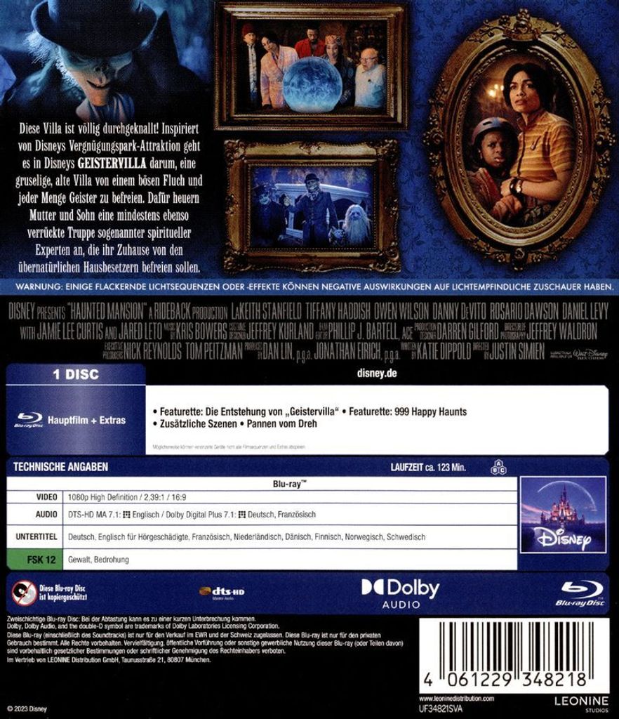 Disney 0000UF34821, Film, Blu-ray, Farbig, Deutsch, Englisch, Französisch, 123 min, Erwachsene & Kinder