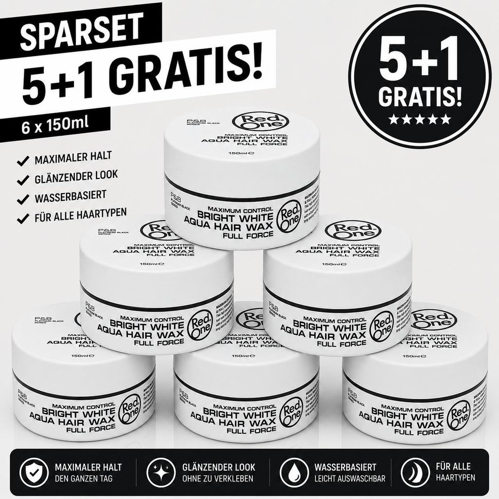 Red One Bright White Aqua Gel Wax 6er Pack – 6 Stück je Produktbild 