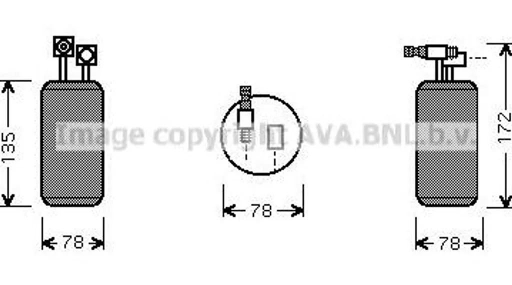 Sécheur clim AVA VND052 anticorrosion pour VW Transporter IV T4 191A